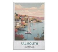 Recreation Suitable for Adults to Reduce Stress,Falmouth Cornwall,Adults 1000 Piece Jigsaw Puzzle- Christmas,70x50,paper puzzle,AA-1395