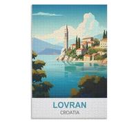Recreation Suitable for Adults to Reduce Stress，Lovran Croatia，Adults 1000 Piece Jigsaw Puzzle- Christmas，70x50，paper puzzle，AA-1075