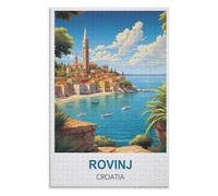 Recreation Suitable for Adults to Reduce Stress，Rovinj Croatia，Adults 1000 Piece Jigsaw Puzzle- Christmas，70x50，paper puzzle，AA-1375