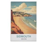 Recreation Suitable for Adults to Reduce Stress,Sidmouth Devon,Adults 1000 Piece Jigsaw Puzzle- Christmas,52x38,paper puzzle ,AA-1235
