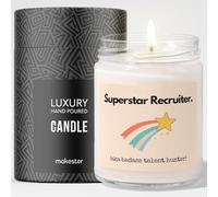 Recruiter Gifts - Luxury Soy Wax Candle - Vanilla, Jasmine, Sugared Almond - Makester