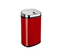 Rect 30L Stainless Steel Auto Sensor Kitchen Waste Dust Bin Automatic Motor RED