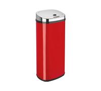 Rect 50L Stainless Steel Auto Sensor Kitchen Waste Dust Bin Automatic Motor RED