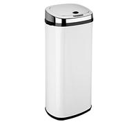 Rect 50L Stainless Steel Auto Sensor Kitchen Waste Dust Bin Automatic Motor White