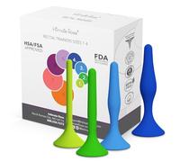 Rectal Dilator Trainer Set for Men and Women - Pelvic Floor Therapy Tool - Medical Grade Silicone, FDA Registered - 4-Pack, Sizes 1-4