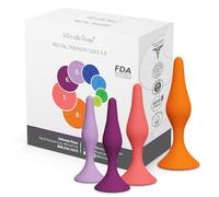 Rectal Dilator Trainer Set for Men and Women - Pelvic Floor Therapy Tool - Medical Grade Silicone, FDA Registered - 4-Pack, Sizes 5-8