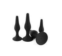 Rectal Dilator Training Set For Men And Women-Pelvic Floor Therapy Tools-Medical Grade Silicone,4 Pack,Sizes 1-4 Black