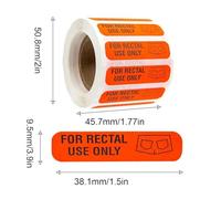 Rectal Use Stickers - 500X Adhesive Permanent Labels, Joke Prank Novelty Tags, Warning Humor Design, Party Entertainment Accessory, Adult Gag Supply, Bold Print Material | Joke Labels for Adul
