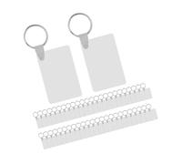 Rectangle Acrylic Keychain Blanks Double Side Heat Transfer Board Chain Rings for Crafting Art Enduring Rectangle Sublimation Keychain