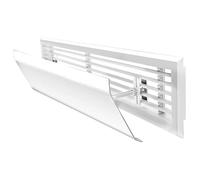 Rectangle Adjustable Central Air Conditioner Vent Deflector for Sidewall, Ceiling, Width 7.9in, Helps Cooling/Heating Circulation, for Commercial Office (Color : White, Size : 40cm/15.7in)