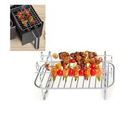 B & Co B & Co Air Fryer Rack With 4 Skewers Rectangle, Silver