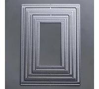 Rectangle Border Die Cut for Card Making, Scrapbooking Die-Cuts, Metal Cutting Dies Congratulations Die Cuts Embossing Stencils Template for DIY Scrap-Booking Decor Wedding Birthday Blessing Art Card