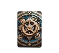 Rectangle Car Air Fresheners Cool Steampunk Gears Pattern 6 Pcs Car Aromatherapy Tablets For Car Wardrobe Shoe Cabinet Eliminate Odors