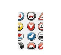 Rectangle Car Air Fresheners Traffic Symbols In E Pattern 6 Pcs Car Aromatherapy Tablets For Car Wardrobe Shoe Cabinet Eliminate Odors