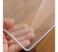 Rectangle Clear Table Protector 40x60cm, Soft Plastic Desk Pad, Anti-Scratch Waterproof Vinyl Tabletop Cover for Kitchen, Writing Desk, Dresser