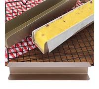 Rectangle Cookie Cutter, Cookie Molds for Baking Cookies NonStick Carbon Steel U Shaped Rectangular Cookies Bread for Baking for Biscuits, Cranberry Cookies, French Bread (Long