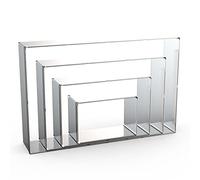 Rectangle Cookie Cutter Set Large - 5 Inch, 4 Inch, 3 Inch, 2 Inch - Geometric Frame Plaque Cookie Cutters Shapes Biscuit Molds - Stainless Steel
