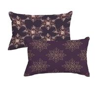Rectangle Cushion Covers 15.7x27.5inch Set of 2, Flower Pillow Cases with Lnvisible Zipper, Geometry Cushions Covers Velvet Double Sided Decorative Throw Pillow for Outdoor Furniture Couch,Model189