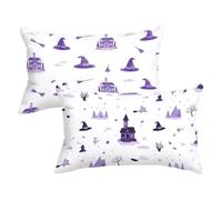 Rectangle Cushion Covers 19.7x29.5inch Set of 2, Purple Pillow Cases with Lnvisible Zipper, Cabin Cushions Covers Velvet Double Sided Decorative Throw Pillow for Outdoor Furniture Patio Couch,Model57