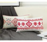 Rectangle Cushion Covers Pink Cushion Covers 70 x 90cm Set of 2, Waterproof Linen Throw Pillow Bohemia Pattern Design with Invisible Zipper Home Accessories Sofa Pillows for Home Decor -ly25082A