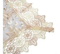 Rectangle Embroidered Coffee Tablecloth with European Crochet Lace, Heat Resistant and Reusable Cover for Western Tea Table and Living Room Decoration (4)