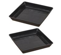 Rectangle Flower Pot Plate,35x35x5.5cm Square Plant Pot Drip Saucer,pp Heavy Duty Planter Tray,for Gardening Seeding Germinating Interior Exterior Decoration