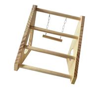 Rectangle Form Anti Turn Chicken Roosting Platform Made From Hardwood Strong and Safe for Hens and Cocks Inside Outside Application Not Rotating Poultry Perch