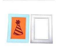 Rectangle Frame Die Cut for Card Making, Scrapbooking Die-Cuts,Frame Metal Cutting Dies Congratulations Die Cuts Birthday Embossing Stencils Template for DIY Scrap-Booking Decor Wedding Blessing Card