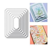 Rectangle Frame Metal Die Cuts,7Pcs Rectangle Tag Cutting Dies Cut Stencils Card Paper Craft DIY Template Metal Cutting Dies Album Embossing Paper Dies for Card Making Scrapbooking