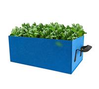 Rectangle Garden Grow Bags Planter Box with Handles Breathable Felt Planting Beds Pots for Carrots Onions Herbs Flowers Vegetables Indoor Use
