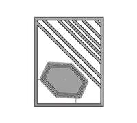 Rectangle Half Striped Cover Hexagon Background Frame Metal Cutting Dies for Card Making DIY Scrapbooking Embossing Stencil Die Cutting Template Paper Craft Scrapbooking Supplies Photo Album Decor