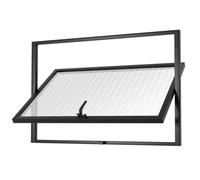 Rectangle House Window 360° Rotatable Sliding Window, Flush Mount, Aluminum Frame, Tempered Glass, Single Hung(28x18in/70x45cm)