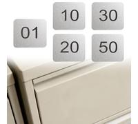 Rectangle Locker Numbered Label With Self-Adhesive Backing/Acrylic Door Sign Number Plates 1-10 1-20 1-30 1-50 Number/Cabinet System Identifier(Silver-1-30,L 9 CM W 6 CM)