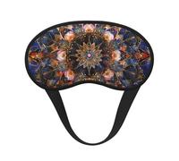 Rectangle Mandala Art Print Blackout Sleep Mask for Women & Men, Zero Eye Pressure Eye Mask for Travel and All - Around Sleep