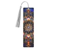 Rectangle Mandala Art Printed Metal Bookmarks S - Gray Lightweight Aluminium Book Marker for Books, Journals & Gifts, Ideal Book Lovers, Holiday Decor & Crafts