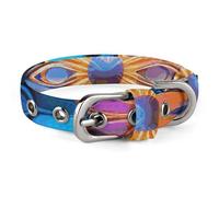 Rectangle Mandala Dog Collar Adjustable Soft and Comfortable Puppy Collars with Metal Buckle Pet Collar for Small Medium Pet