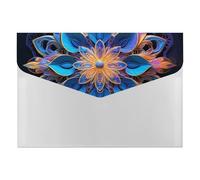 Rectangle Mandala File Folder 6-Pocket, Waterproof Accordion File Organizer with Snap Closure, Expanding Document Holder for Office, Home