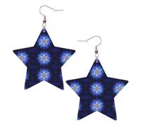 Rectangle Mandala Leather Star Shaped Earrings Fashion Accessories Lightweight Festivals Parties Everyday Life