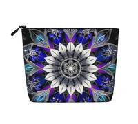 Rectangle Mandala Print Print Makeup Bag, Travel Cosmetic Bag for Women Large Capacity Organiser Bag Wash Bags for Travel Daily Use