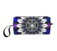 Rectangle Mandala Print Printed Travel Makeup Bag Portable Cosmetic Bag Makeup Case Toiletry Handbag Organiser for Women