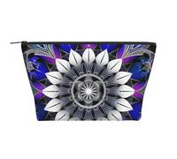 Rectangle Mandala Print Printed Travel Makeup Bag Trapeze Cosmetic Bag Makeup Case Toiletry Bag Organiser for Women