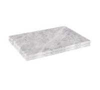 Argon Tableware Rectangle Marble Chopping Boards - 30 x 20cm - Pack of 2 - White Cutting Board Solid Worktop Protector Mat Serving Platter for Slicing Vegetables, Cutting Meat, Meal Preparation