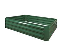 Rectangle Metal Raised Garden Bed - Green Steel Outdoor Planter Box For Growing Veg, Fruit, Herbs & Flowers - H30 X W120 X D90Cm