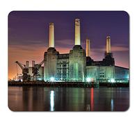 Rectangle Mouse Mat - Battersea Power Station at Night 23.5 x 19.6 cm (9.3 x 7.7 inches) for Computer & Laptop, Office, Non-slip Base #44232