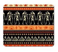 Rectangle Mouse Mat - Egyptian Symbols Egypt Giza Pyramids 23.5 x 19.6 cm (9.3 x 7.7 inches) for Computer & Laptop, Office, Non-slip Base #44942
