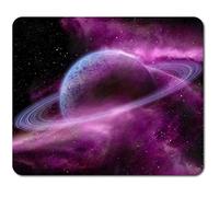 Rectangle Mouse Mat - Fantasy Space Planet Alien Saturn 23.5 x 19.6 cm (9.3 x 7.7 inches) for Computer & Laptop, Office, Non-slip Base #45004