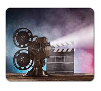 Rectangle Mouse Mat - Old style Movie Projector Cinema 23.5 x 19.6 cm (9.3 x 7.7 inches) for Computer & Laptop, Office, Non-slip Base #45924
