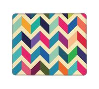 Rectangle Mouse Pad, Multicoloured Zig Zag Gaming Mouse Pad, Non-Slip Rubber Mouse Mat Desk Protector Personalized Desktop Decoration