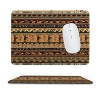 Rectangle Mouse Pads Bohemia Style Traditional African Pattern Mouse Pad for Computers Laptop Desk Washable Mousepad Non-Slip Mouse Mat with Rubber Base Laptop Mousepads Overlock 9.4"x7.9"