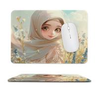 Rectangle Mouse Pads Cartoon Muslim Mouse Pad for Computers Laptop Desk Washable Mousepad Non-Slip Mouse Mat with Rubber Base Laptop Mousepads Overlock 11.8"x9.8"